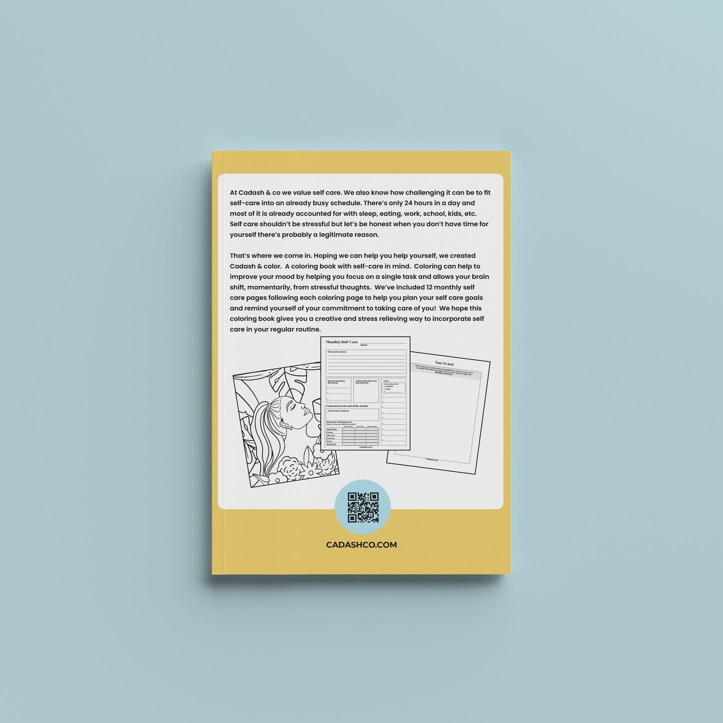 Cadash & Color | Self care coloring book