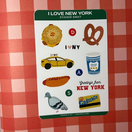 I love NY Sticker Sheet