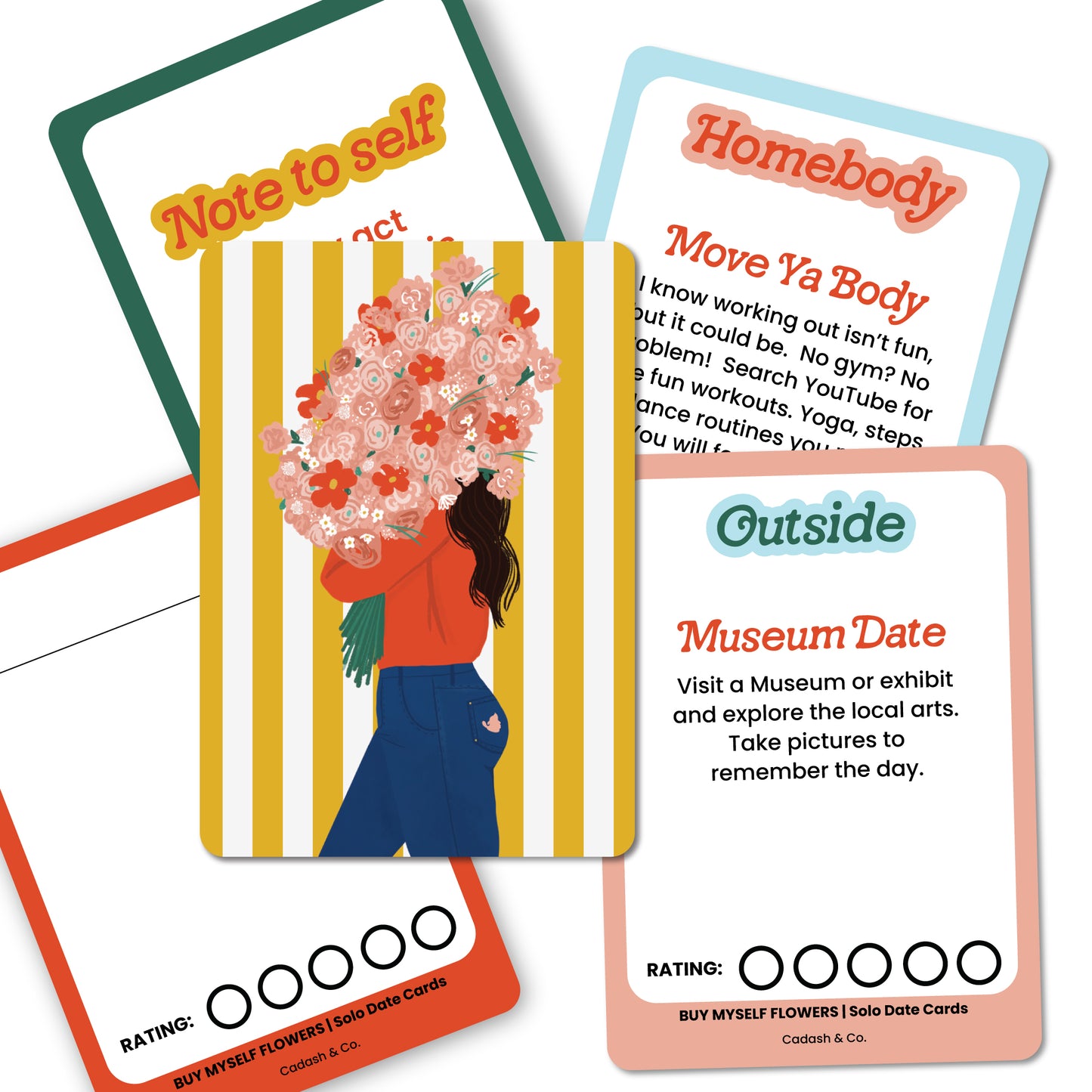 Buy Myself Flowers, Solo Date Cards