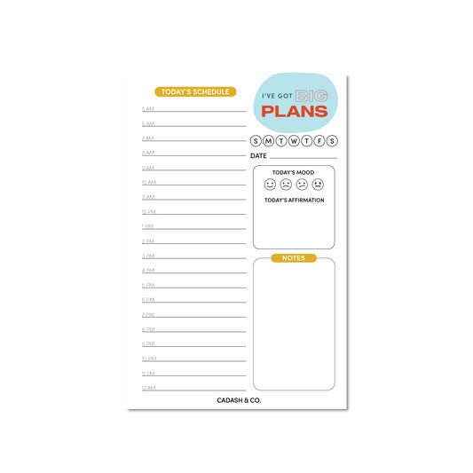 Big Plans notepad