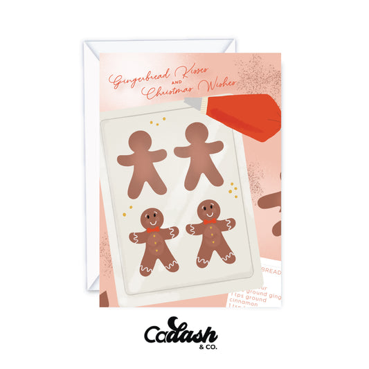 Gingerbread Kisses Greeting card