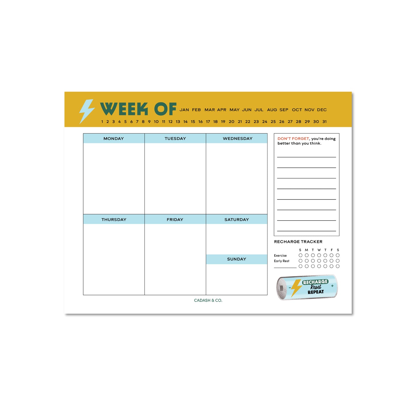 Recharge Weekly Planner