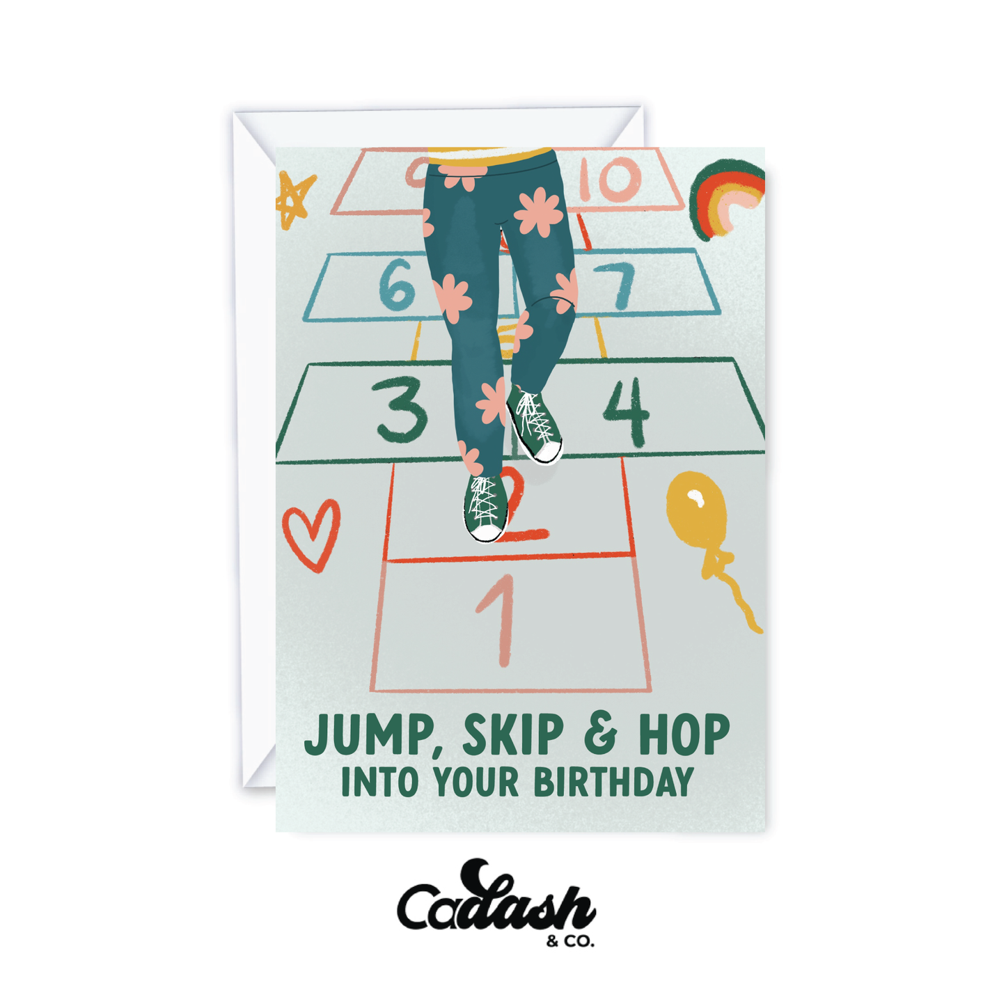 Jump & Skip greeting card