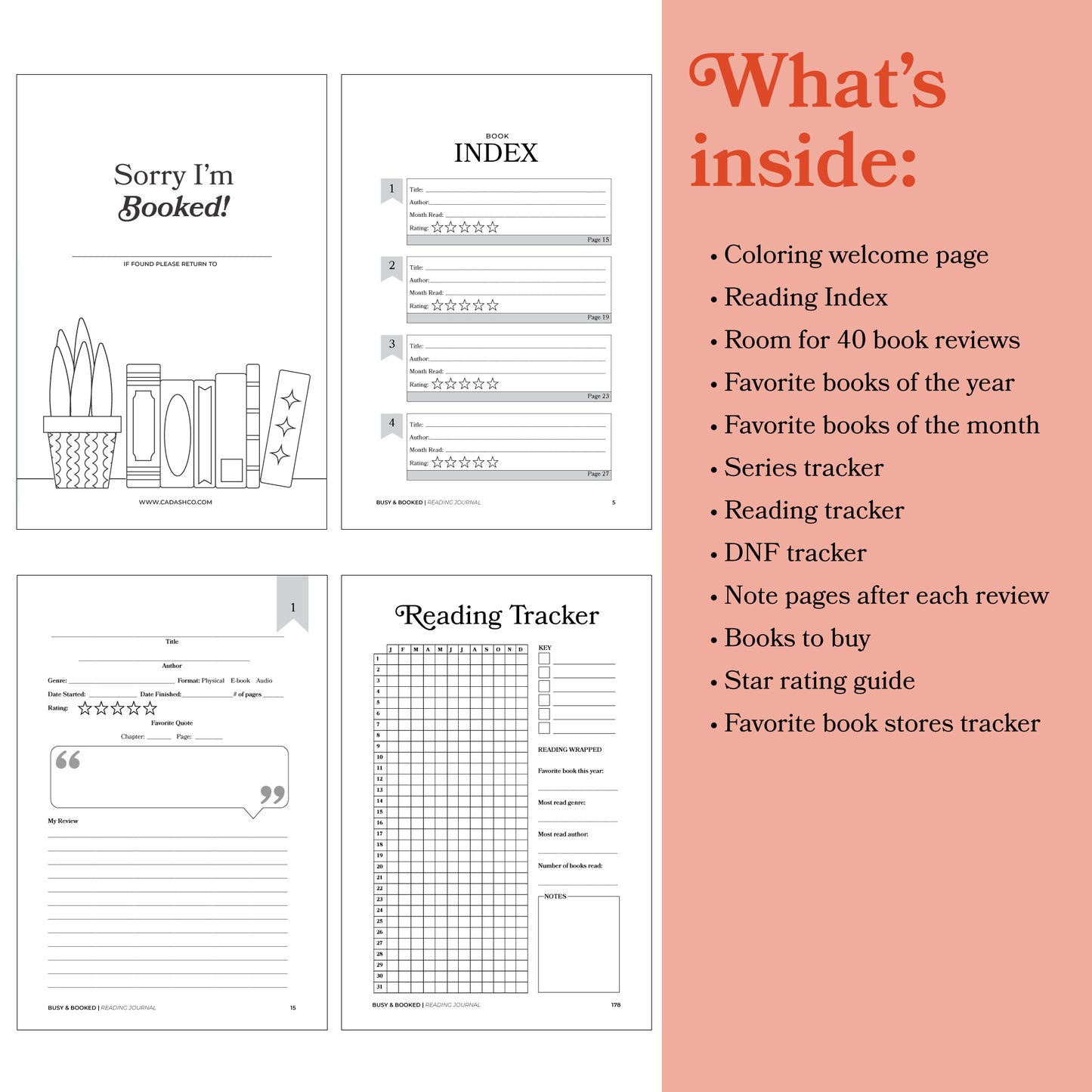 Busy and Booked Reading Journal
