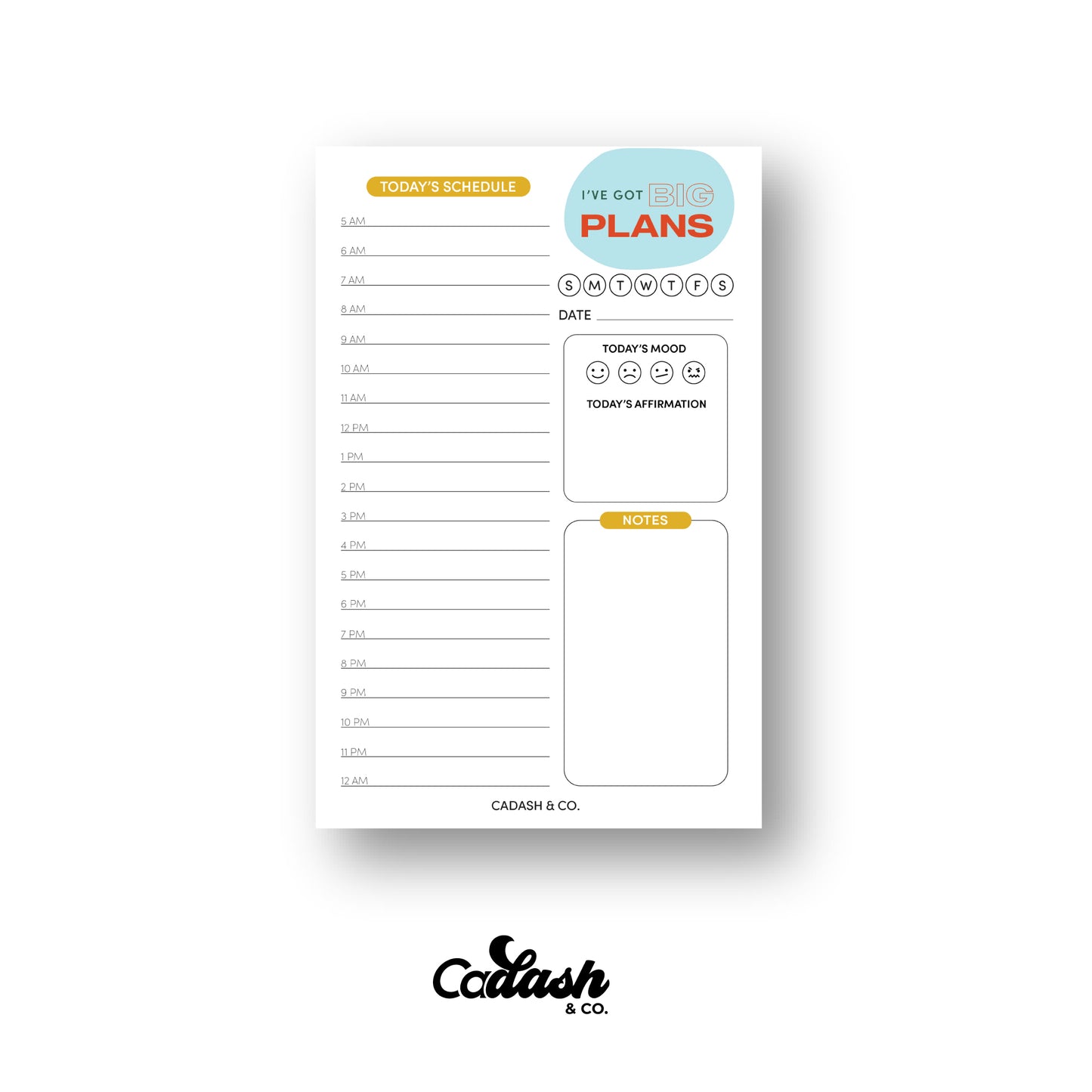 Big Plans notepad