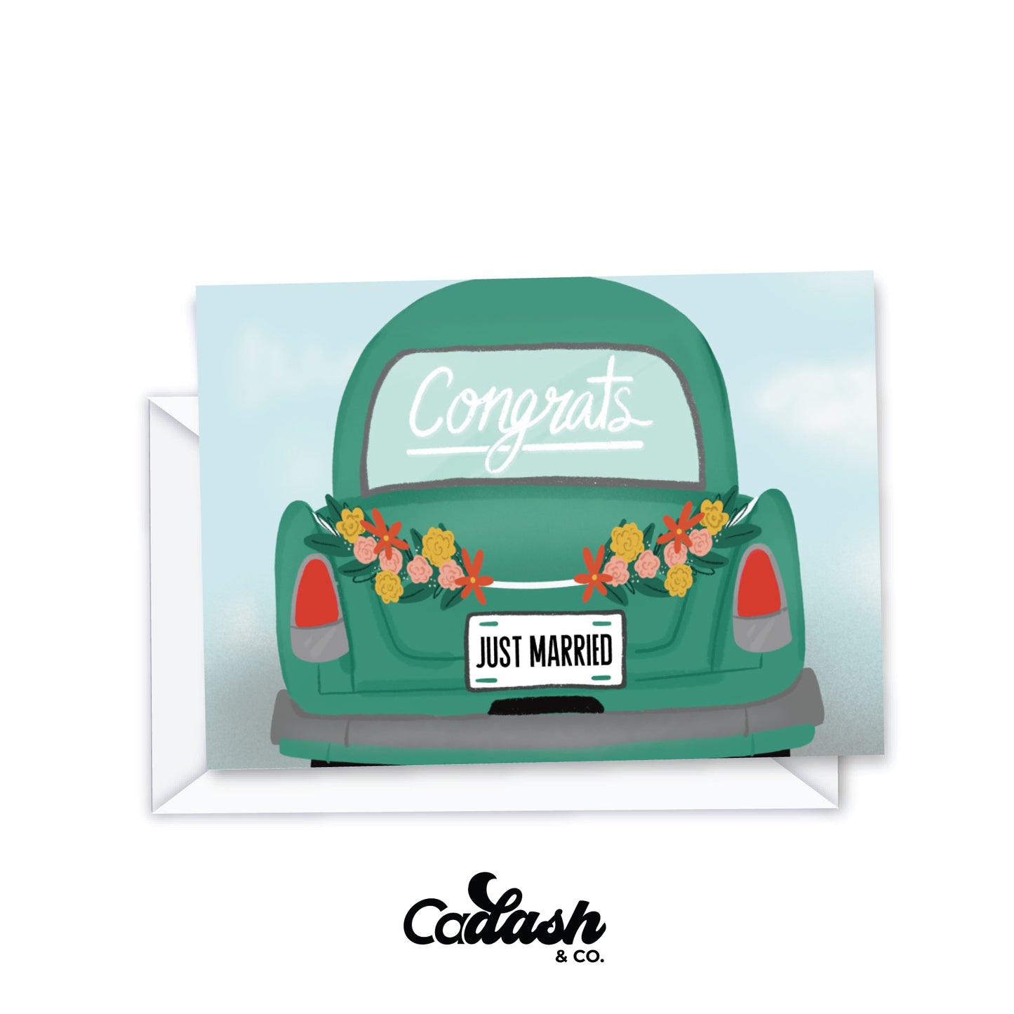 Just Married Greeting card