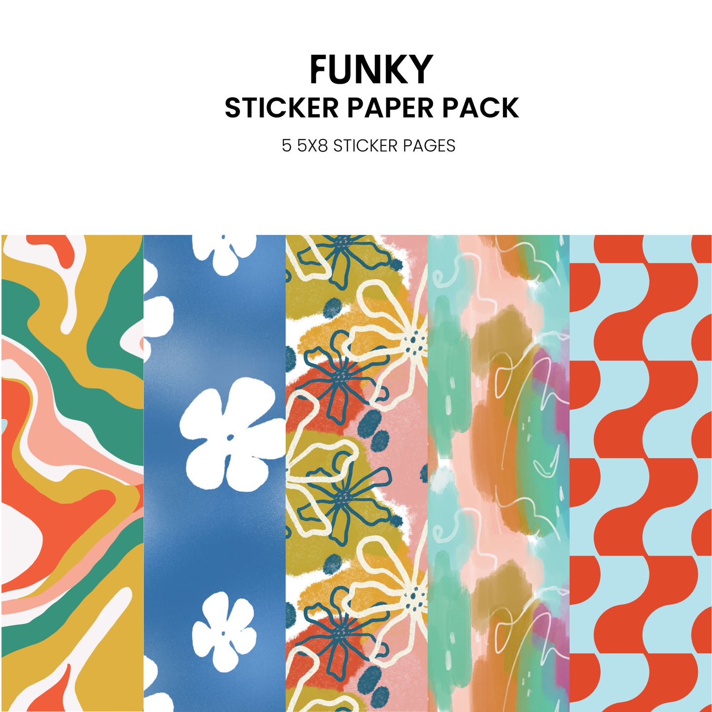 Funky Sticker Paper Pack