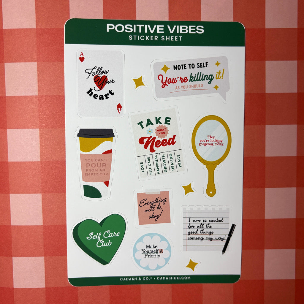 Positive Vibes Sticker sheet