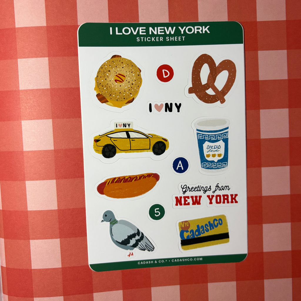 I love NY Sticker Sheet