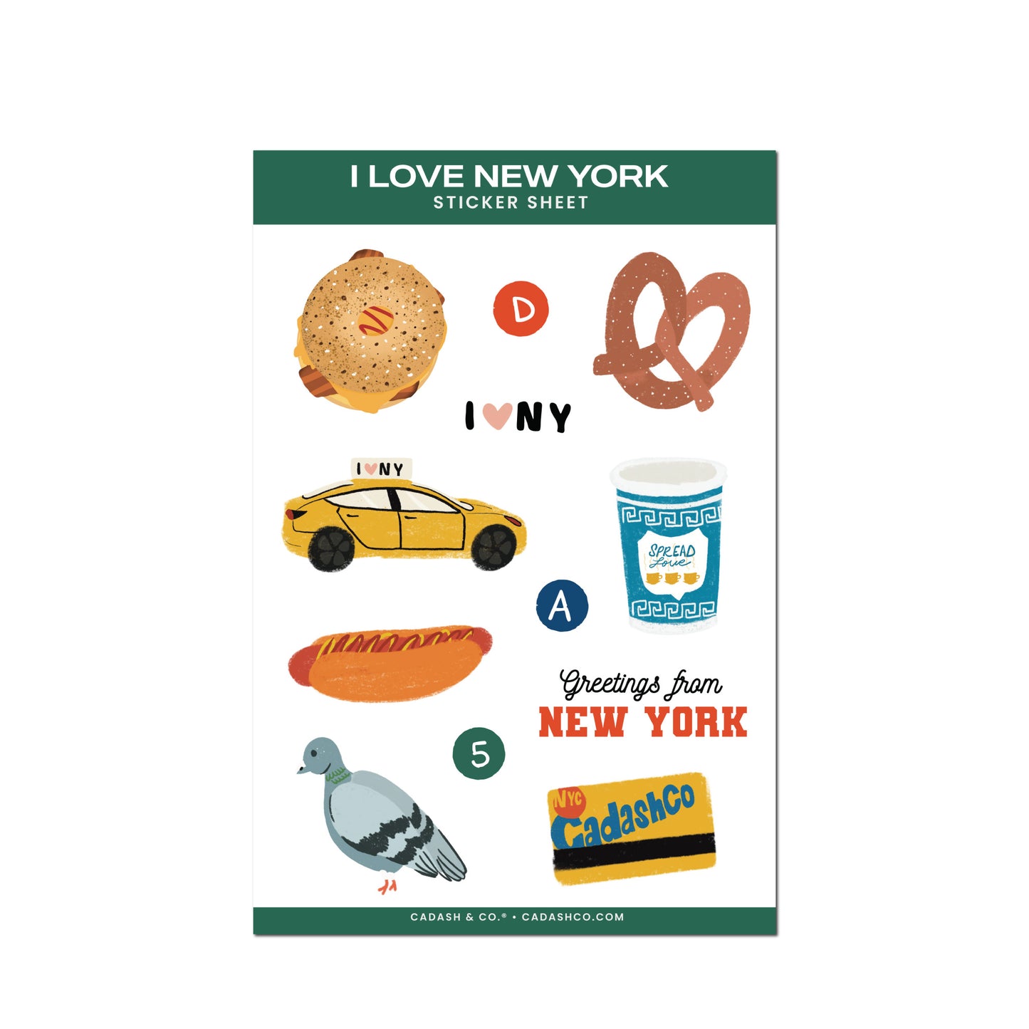 I love NY Sticker Sheet