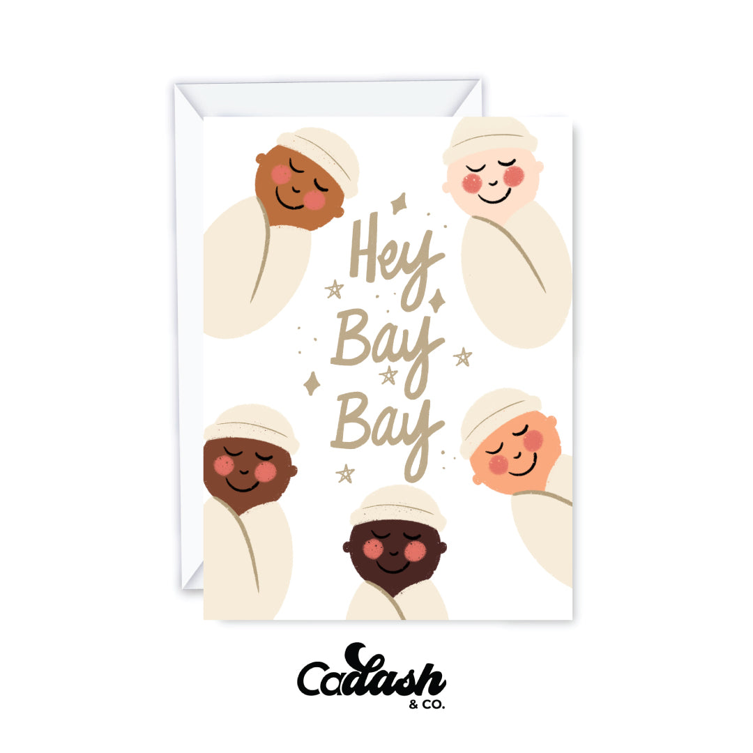 Hey bay bay greeting card